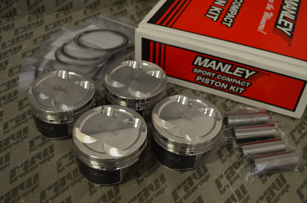 Manley 03-06 EVO VIII/IX 86.0mm Bore +1.0mm Over Size 10.0/10.5 CR Dish Piston Set with Rings