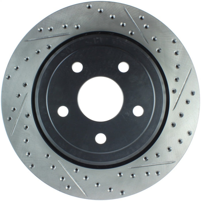 StopTech 12-15 Jeep Cherokee SRT8 Sport Slotted & Drilled Rear Driver Side Brake Rotor