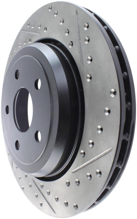 StopTech 12-15 Jeep Cherokee SRT8 Sport Slotted & Drilled Rear Driver Side Brake Rotor