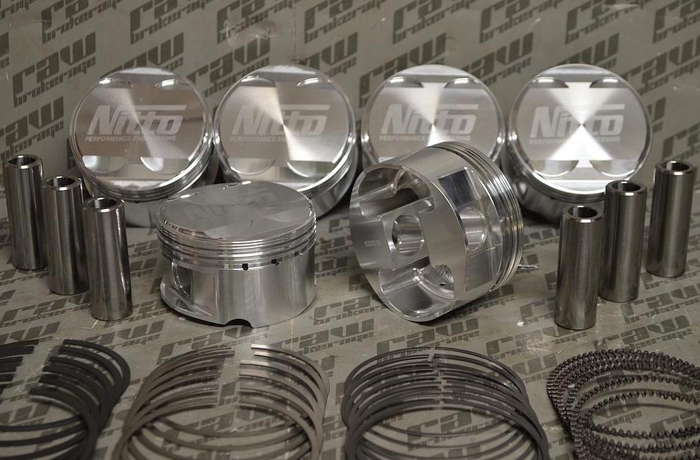 Nitto Forged Pistons for Nissan RB26 - 87.0mm (+.040") +16cc DOME