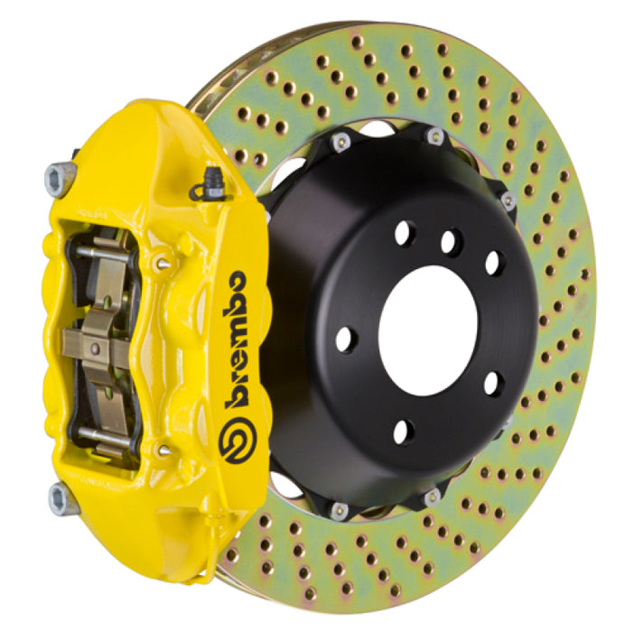 Brembo 08-15 Land Cruiser/LX570 Rear GT BBK 4 Piston Cast 380x28 2pc Rotor Drilled- Yellow