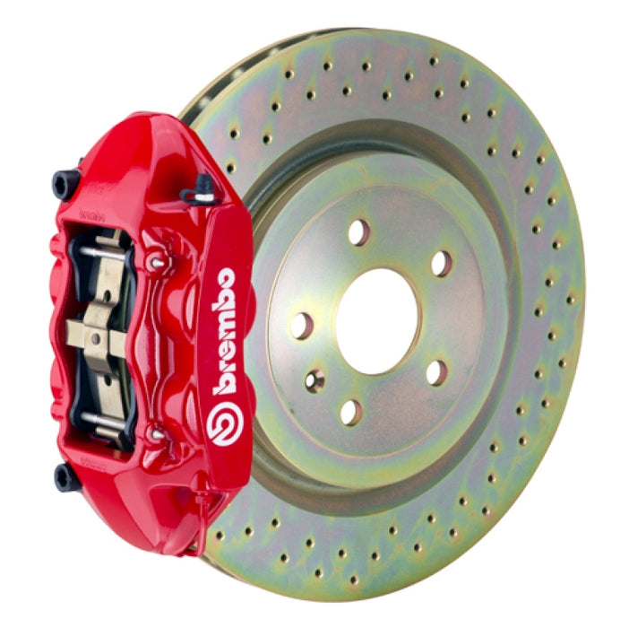 Brembo 66-89 911S/SC/Carrera Front GT BBK 4 Piston Cast 323x28 1pc Rotor Drilled-Red