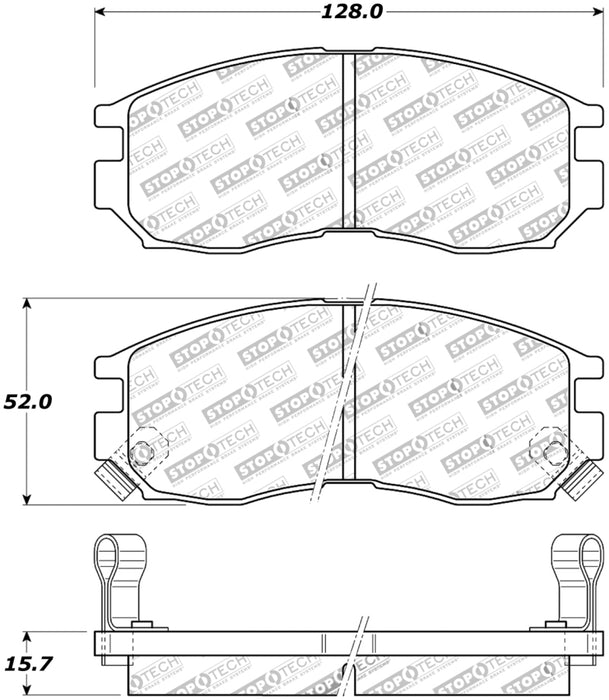 StopTech Street Touring 4/89-99 Mitsubishi Eclipse GST Front Brake Pads