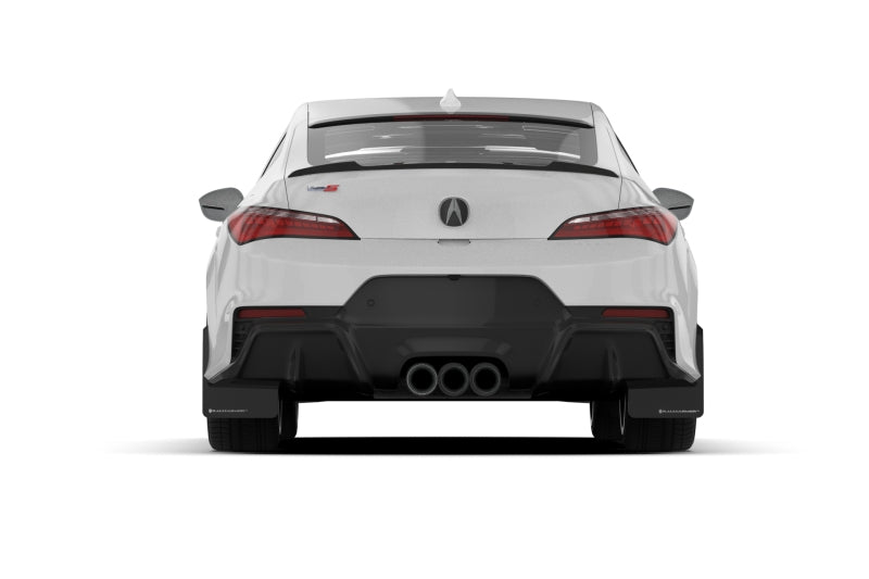 Rally Armor 23-26 Acura Integra Type S Black Mud Flap w/White Logo