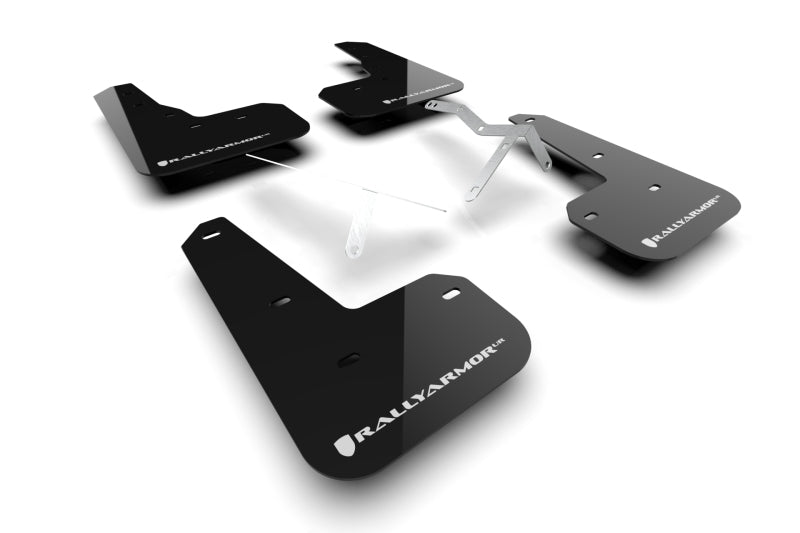 Rally Armor 23-26 Acura Integra Type S Black Mud Flap w/White Logo