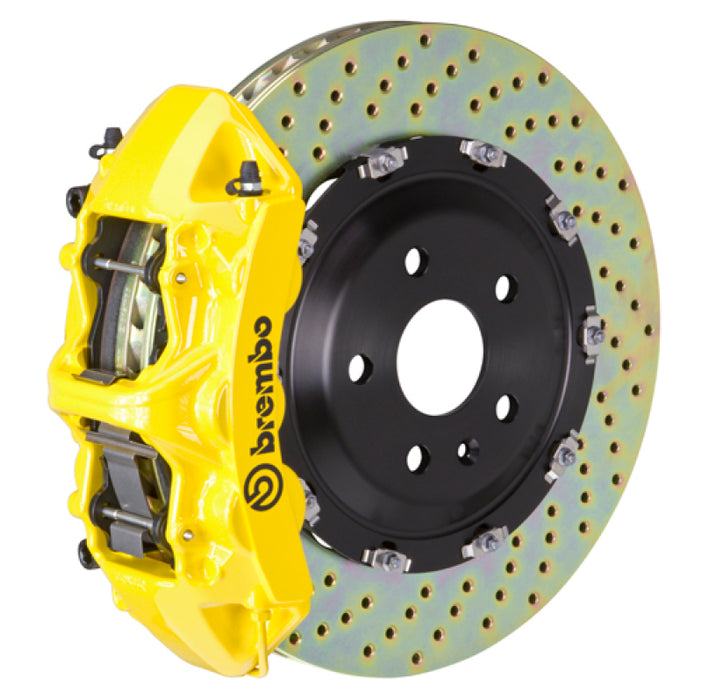 Brembo 14-17 SQ5 Front GT BBK 6 Piston Cast 380x34 2pc Rotor Drilled- Yellow