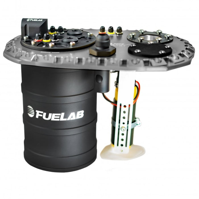 Fuelab Quick Service Surge Tank w/49614 Lift Pump & Twin Screw 600LPH Brushless Pump - Titanium