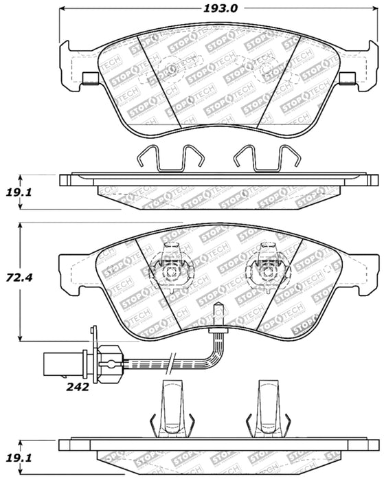 StopTech Performance 07-10 Audi S6/S8 Front Brake Pads