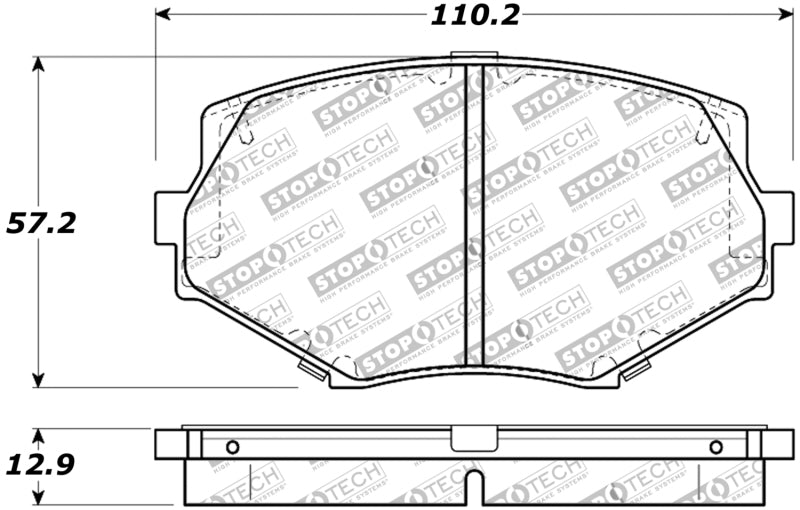 StopTech Street Touring 94-97/99-05 Miata w/Normal Suspension Front Brake Pads D635