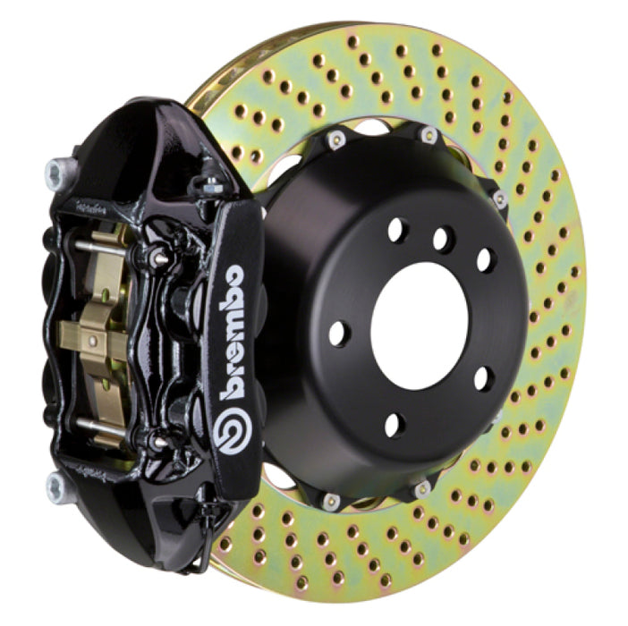 Brembo 15-16 Genesis Sedan 3.8/5.0 (Excl AWD) Rr GT BBK 4Pist Cast 380x28 2pc Rtr Drill-Black