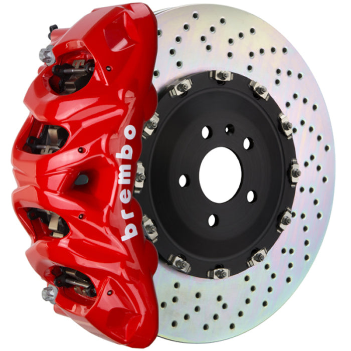 Brembo 20+ GLE-Class Front GT BBK 8 Piston Cast 412x38 2pc Rotor Drilled-Red