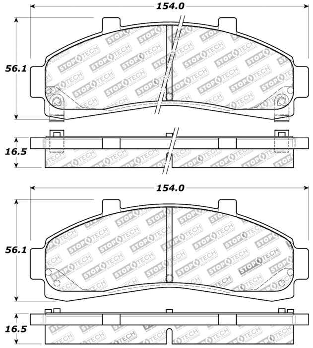 StopTech Sport Brake Pads w/Shims and Hardware - Front