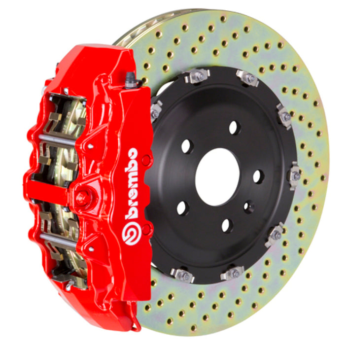 Brembo 08-13 M3 (E90/E92/E93) Front GT BBK 6 Piston Cast 380x34 2pc Rotor Drilled-Red