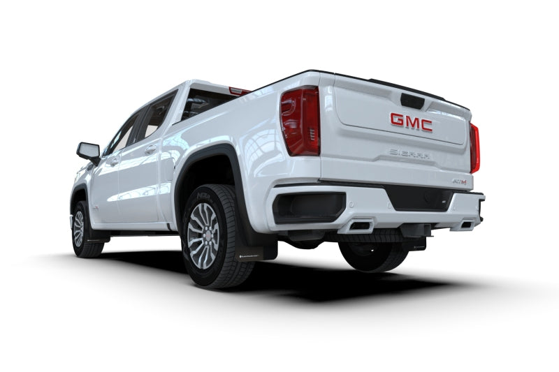 Rally Armor 19-25 GMC Sierra 1500 AT4 Black UR Mud Flap w/ White Logo