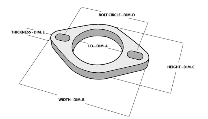 Vibrant 2-Bolt T304 SS Exhaust Flange (3in I.D.)