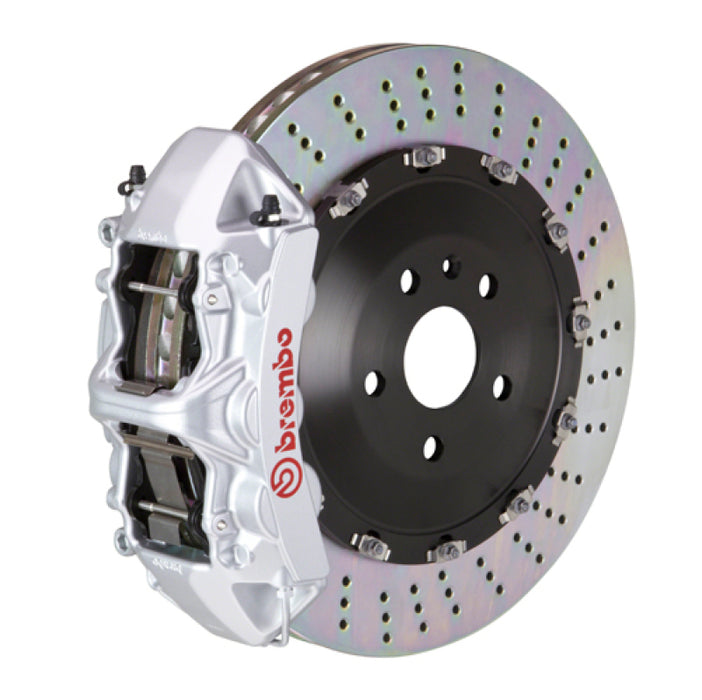 Brembo 03-07 Cayenne/S/Turbo Fr GT BBK 6Pis Cast 405x34 2pc Rotor Drilled-Silver