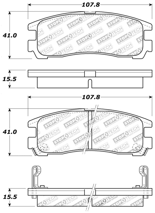 StopTech Performance 4/89-99 Mitsubishi Eclipse GST Rear Brake Pads