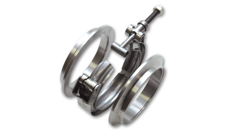 Vibrant AL V-B Flange Assembly 2.5in OD Tubing incl 2 AL V-b flanges 1 SS V-B Clamp 1 Viton O-Ring