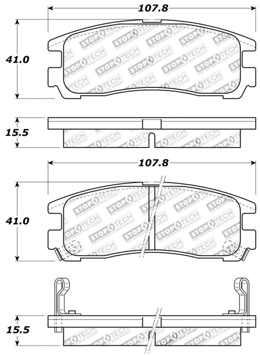 StopTech Performance 4/89-99 Mitsubishi Eclipse GST Rear Brake Pads