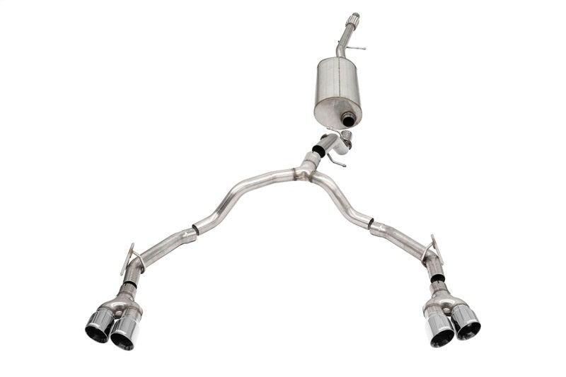 Corsa 21-25 Chevrolet Suburban/GMC Yukon XL 5.3L 4WD Dual Rear 3in - 2.75in CatBack DW 4in Pol Tips