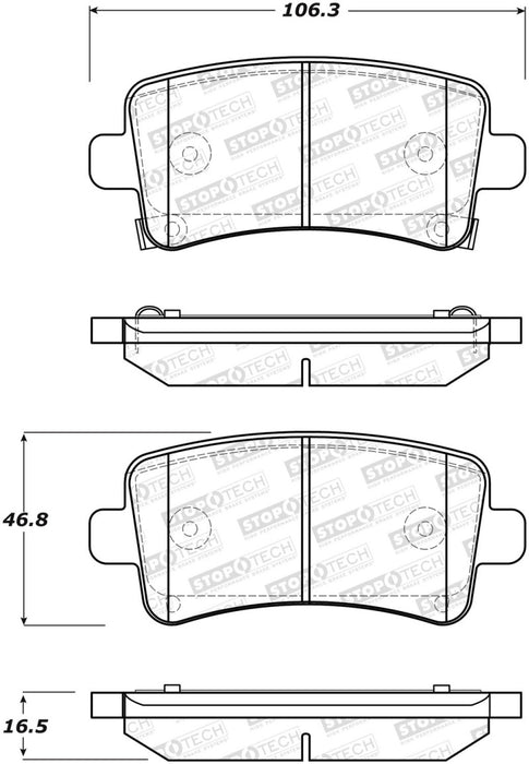 StopTech Street Brake Pads - Rear