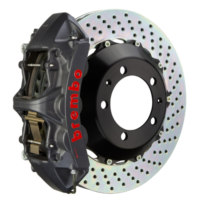 Brembo 18+ Model 3 RWD Front GTS BBK 6 Piston Cast 355x32 2pc Rotor Drilled-Black HA