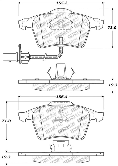 StopTech Performance 1/05-09 Audi A4/A4 Quattro Front Brake Pads