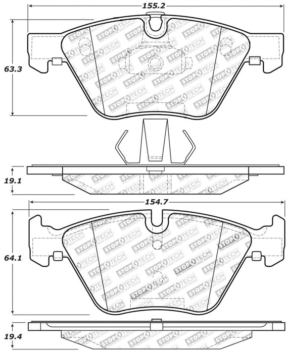 StopTech Performance 12 BMW X1 / 09-13 Z4 / 06 325 Series (Exc E90) Front Brake Pads