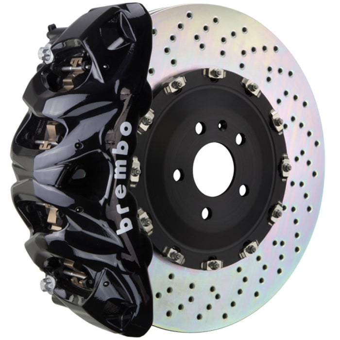 Brembo 20+ GLE-Class Front GT BBK 8 Piston Cast 412x38 2pc Rotor Drilled-Black