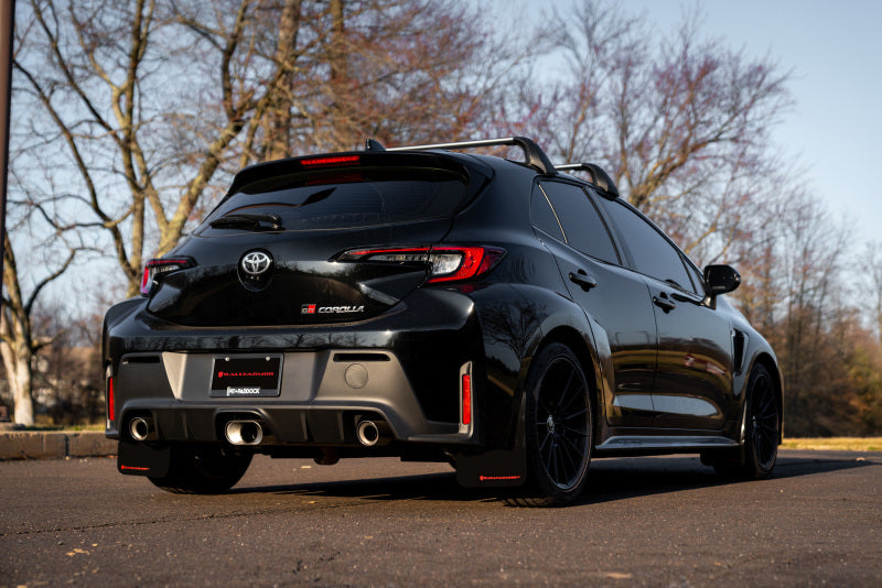 Rally Armor 23-26 Toyota GR Corolla Black Mud Flap w/Light Blue Logo