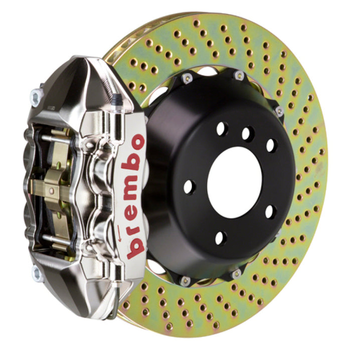 Brembo 12-17 M5 (F10) Rear GTR BBK 4 Piston Billet380x28 2pc Rotor Drilled- Nickel Plated