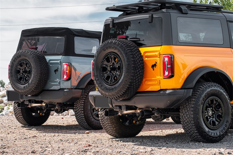 Corsa 21-25 Ford Bronco 2.7L 2-Door 2.75in Cat-Back Dual Rear Exhaust w/4in Straight-Cut Polish Tips
