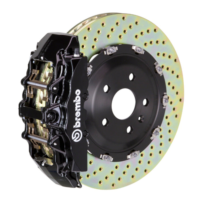 Brembo 06-09 CLK63 AMG (W209) Front GT BBK 8 Piston Cast 380x34 2pc Rotor Drilled-Black