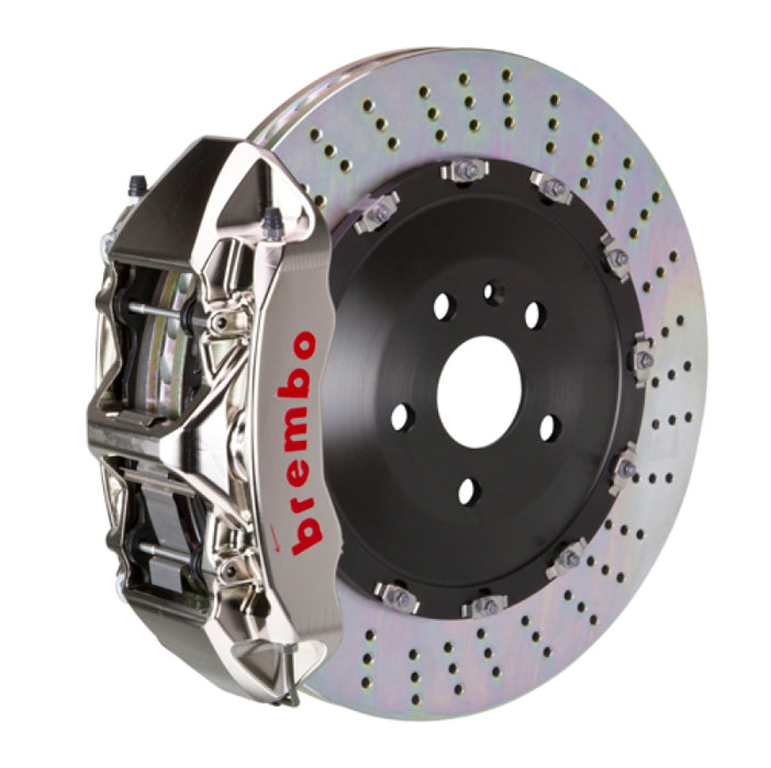 Brembo 07-13 X5 Front GTR BBK 6 Piston Billet 405x34 2pc Rotor Drilled- Nickel