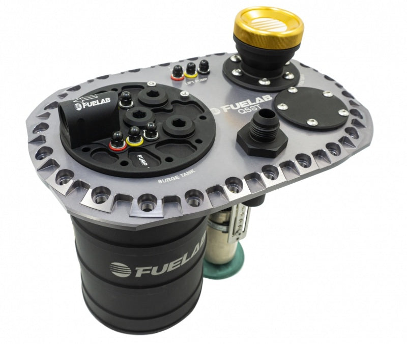 Fuelab Quick Service Surge Tank w/No Lift Pump & Twin Screw 500LPH Brushless Pump - Titanium