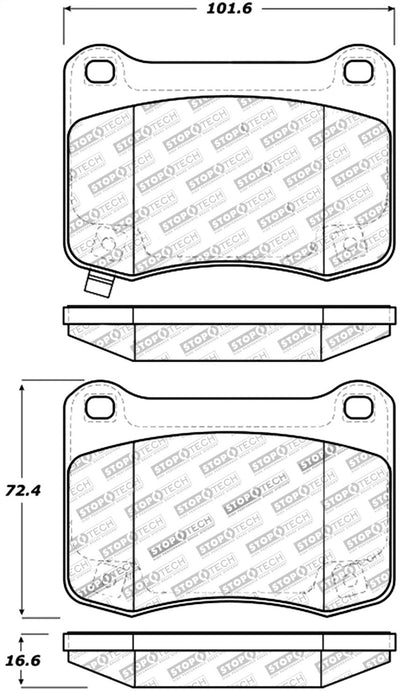 StopTech Performance 08-09 Lexus IS F Rear Brake Pads