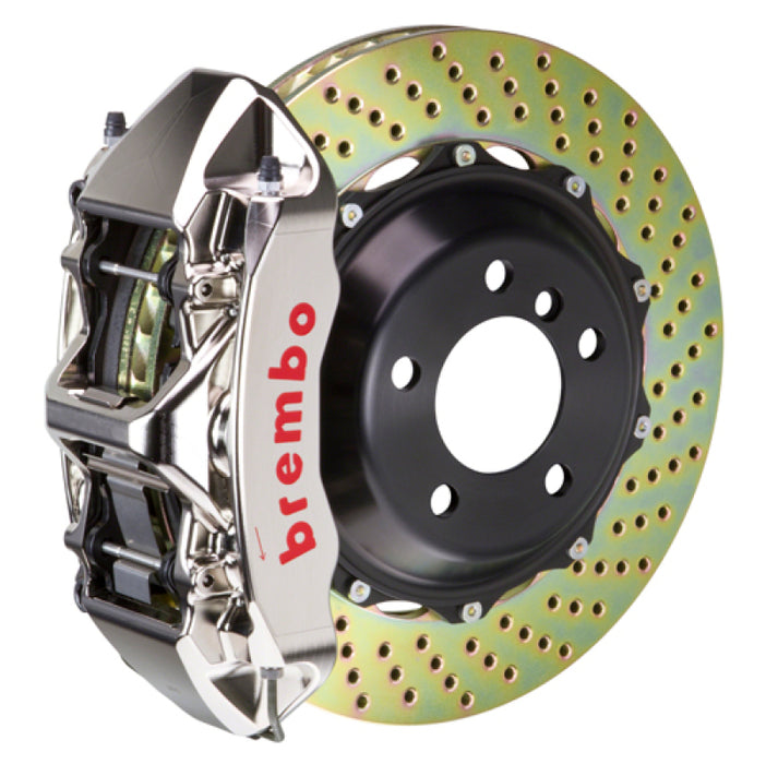 Brembo 90-96 300ZX Front GTR BBK 6 Piston Billet355x32 2pc Rotor Drilled- Nickel Plated