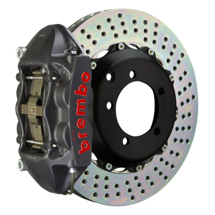 Brembo 06-09 S2000 Rear GTS BBK 4 Piston Cast 328x28 2pc Rotor Drilled-Black HA