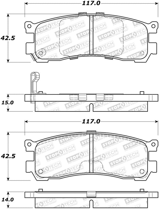 StopTech Street Brake Pads - Rear