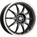 Enkei J10 18x7.5 38mm Offset 5x100/114.3 72.6mm Bore Black w/ Machined Lip Wheel