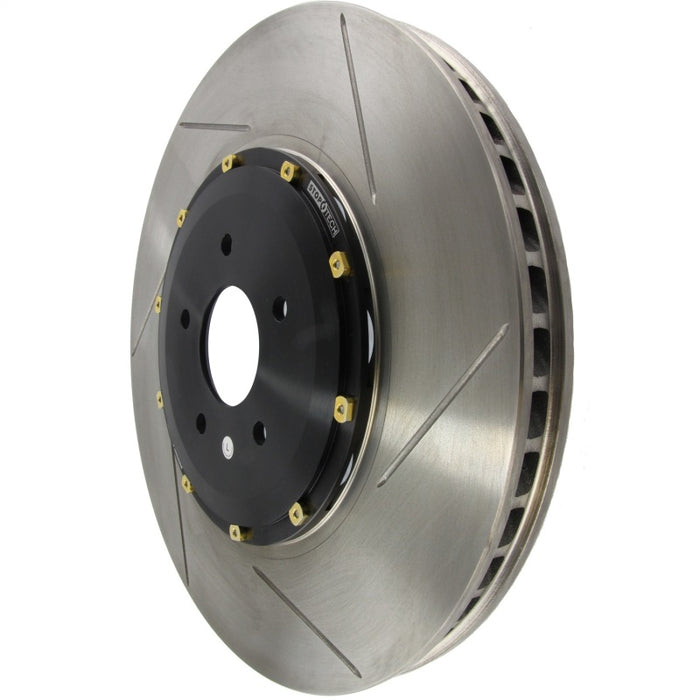 StopTech 09-11 Nissan GT-R Front Left Slotted Bare Iron 380x34mm AeroRotor Kit