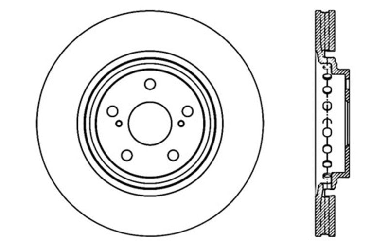 StopTech Sport Drilled & Slotted Rotor - Front Left