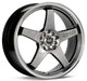 Enkei EV5 18x7.5 38mm Offset 5x100/114.3 72.6mm Bore Hyper Black w/ Machined Lip Wheel