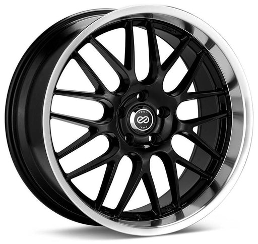 Enkei Lusso 18x8 40mm Offset 5x120 72.6mm Bore Black w/ Machined Lip Wheel