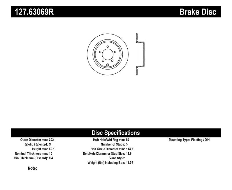 StopTech Slotted & Drilled Sport Brake Rotor