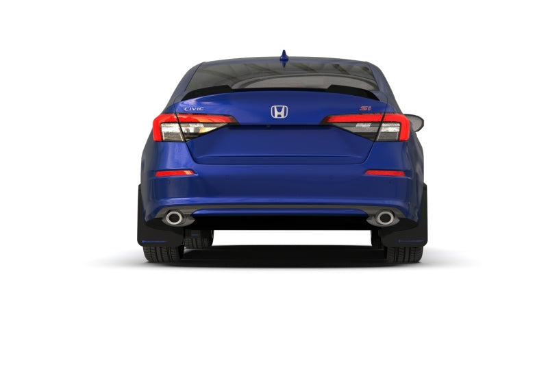 Rally Armor 22-26 Honda Civic/Civic Si/Sport Black UR Mud Flap w/White Logo