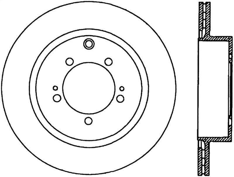 StopTech Power Slot 08-09 Evo 10 Cryo Slotted Left Rear Rotor