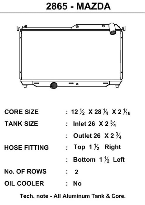 CSF 92-97 Mazda RX-7 Radiator