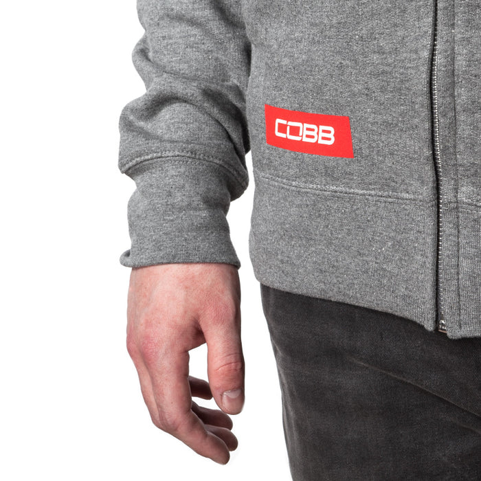 Cobb Grey Zippered Hoodie - Size Small