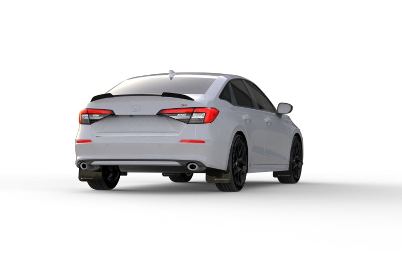 Rally Armor 22-26 Honda Civic/Civic Si/Sport Red UR Mud Flap w/White Logo